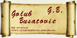 Golub Bušatović vizit kartica